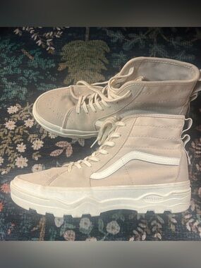 Vans Sk8-Hi Wafflecup Oatmeal Beige High Top Boot Sneakers | Womens 10